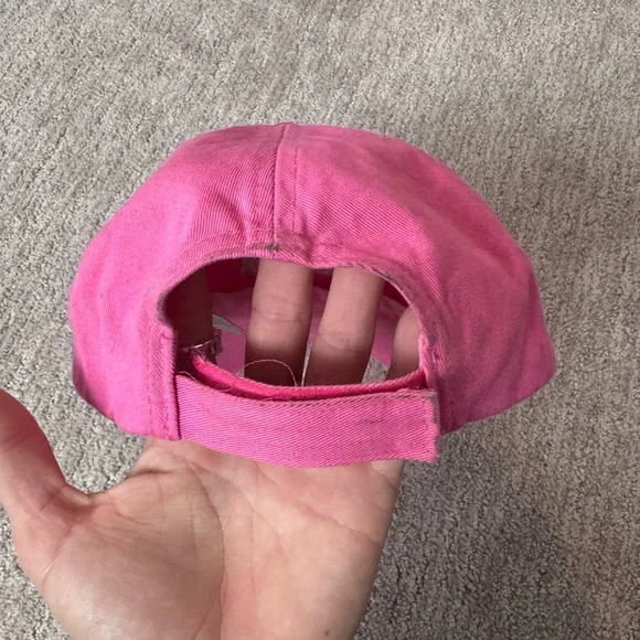 Ganni Pink Baseball Cap - Picture 6 of 6